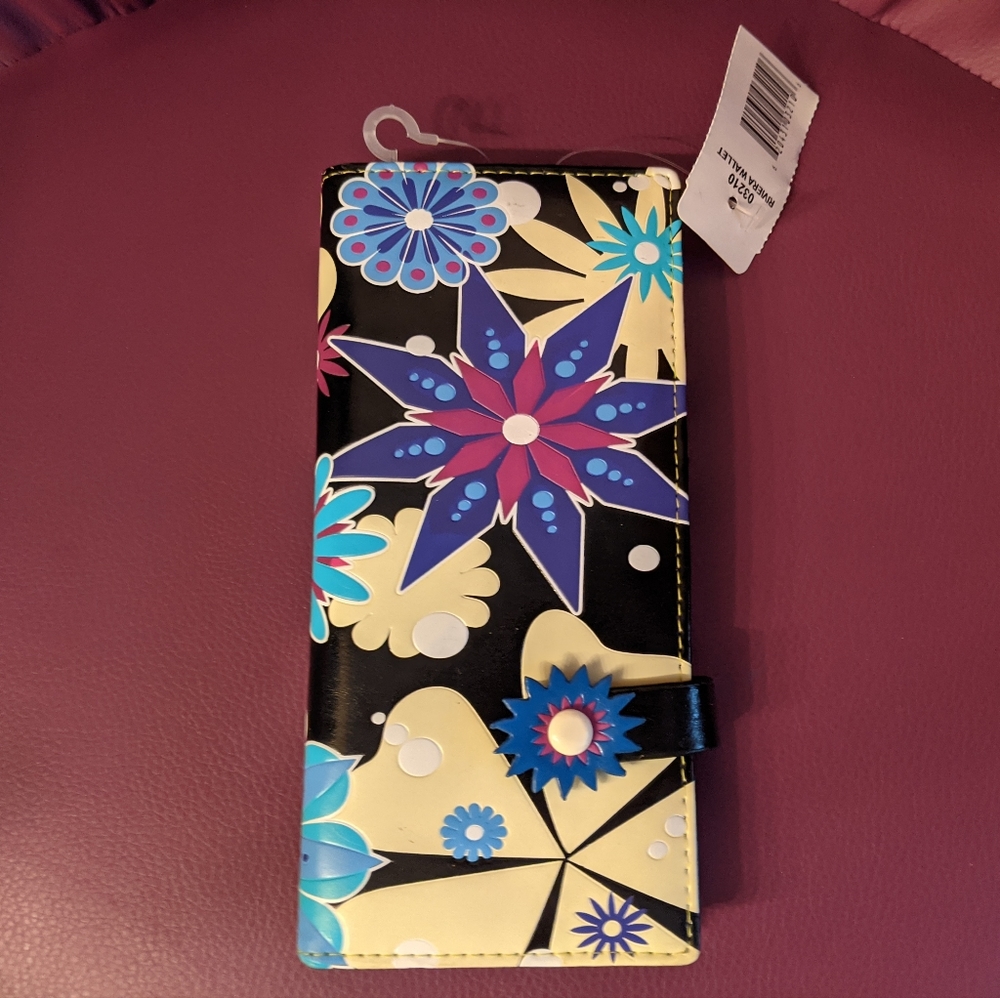 COPY - 3/$25 Vegan leather colourful floral bifold wallet